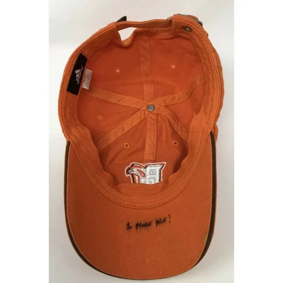 Bowling Green Falcons Baseball Cap Orange Embroidered Adidas OSFM Strap Back Hat - Picture 8 of 12
